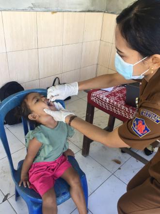 Pekan Imunisasi Nasional Tetes Polio Tahap II di Banjar Dinas Tingkih Kerep